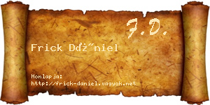 Frick Dániel névjegykártya