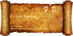Frick Dániel névjegykártya
